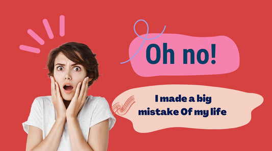 Oh no! I made a big mistake of my life. An image depicting a lady feeling worried after a mistake at work.