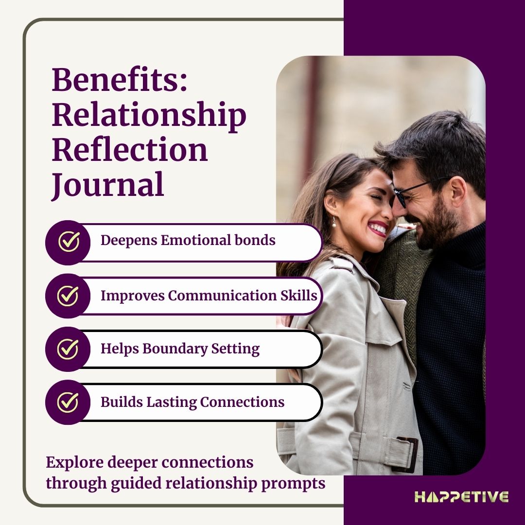 a young couple looking into each others eyes stating the benefits of relationship reflection journal - Happetive
