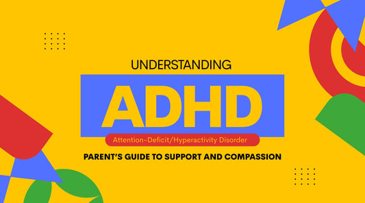 Yellow and blue colour modern ADHD Parents Guide - Happetive