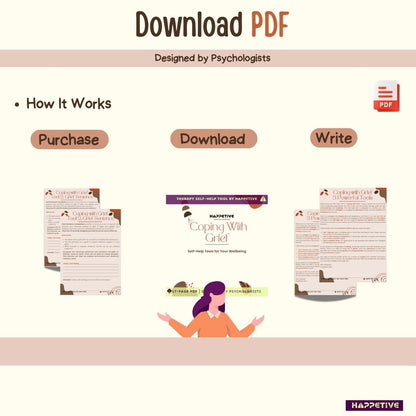 Therapist-Crafted Grief Tools: Memory Jar for Grief, Grief Sentence Completion Tool, Goodbye Letter for Healing