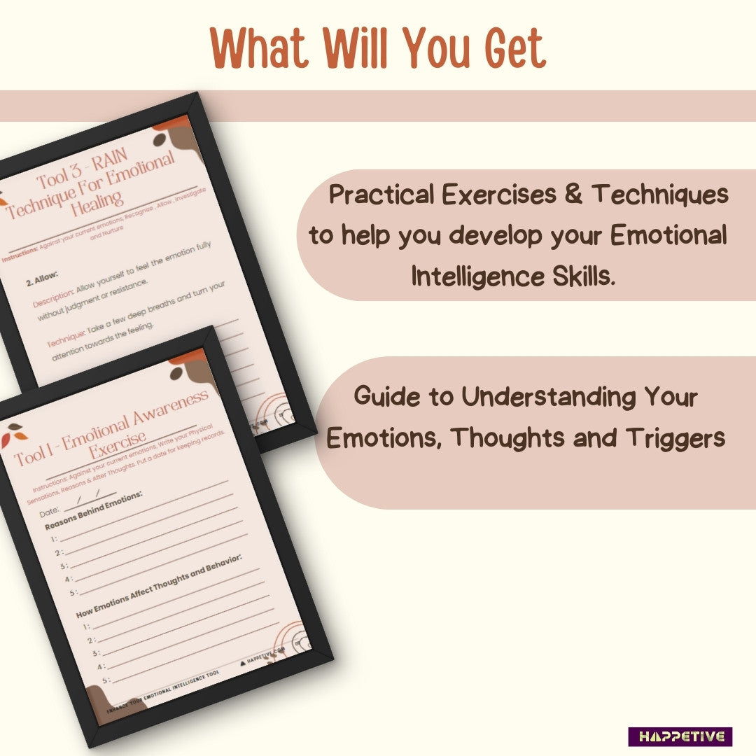 Emotional Awareness Exercise PDF, Developing Empathy, Guide RAIN Technique for Emotional Healing, Emotional Intelligence Toolkit.