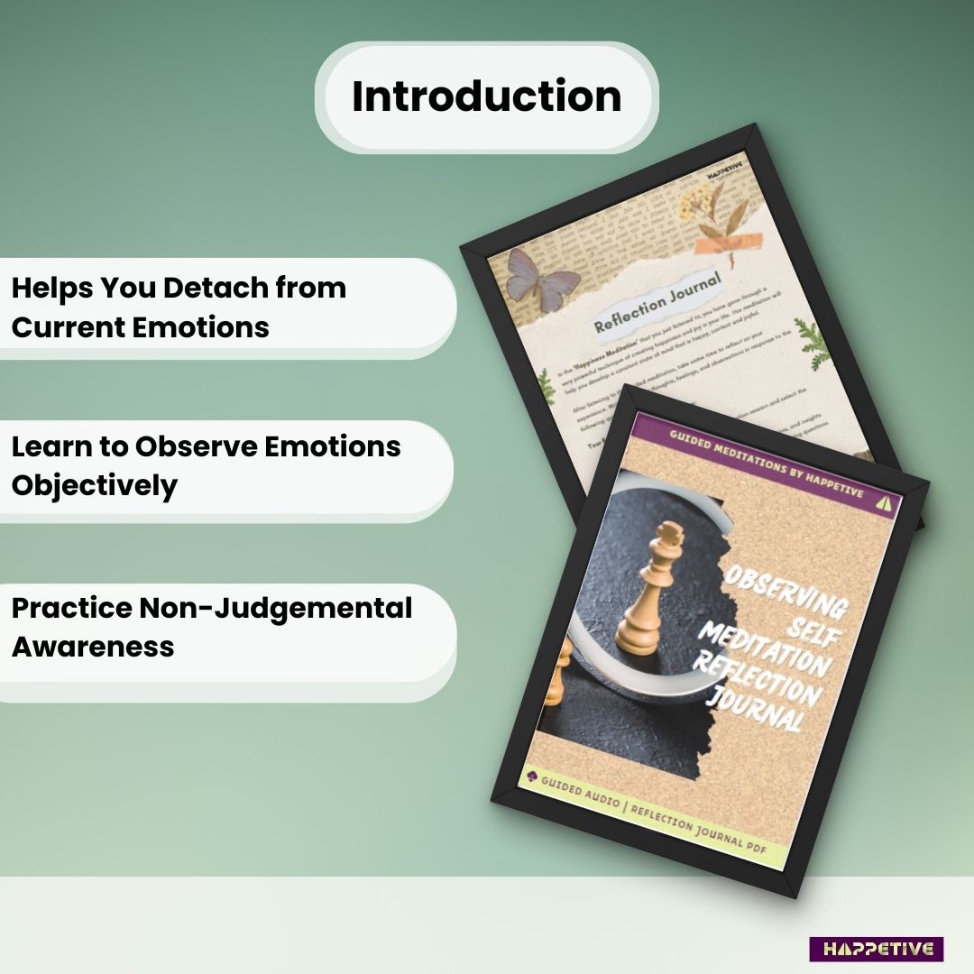 Guided meditation audio and reflection journal for emotional detachment and control by Happetive