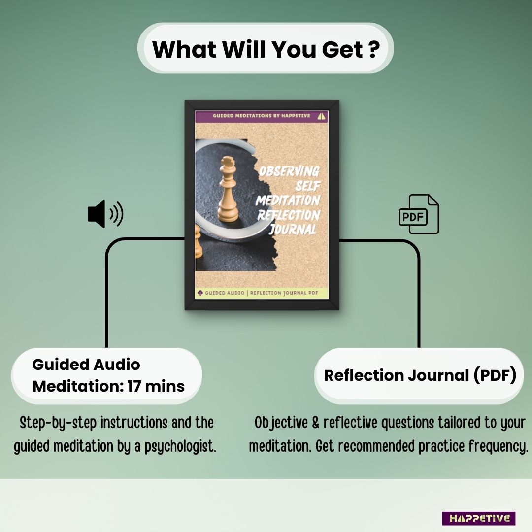 Guided meditation audio and reflection journal for emotional detachment and control by Happetive