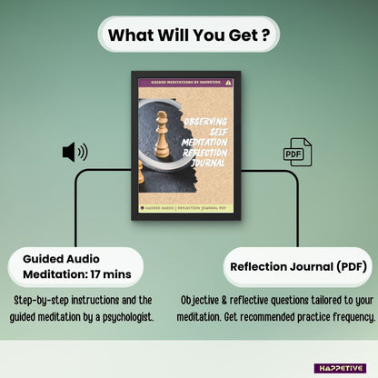 Guided meditation audio and reflection journal for emotional detachment and control by Happetive