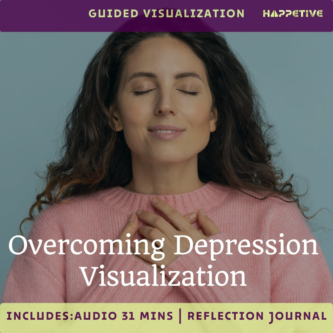 Overcoming Depression Visualization by Happetive includes Audio Recording and Reflection Journal PDF