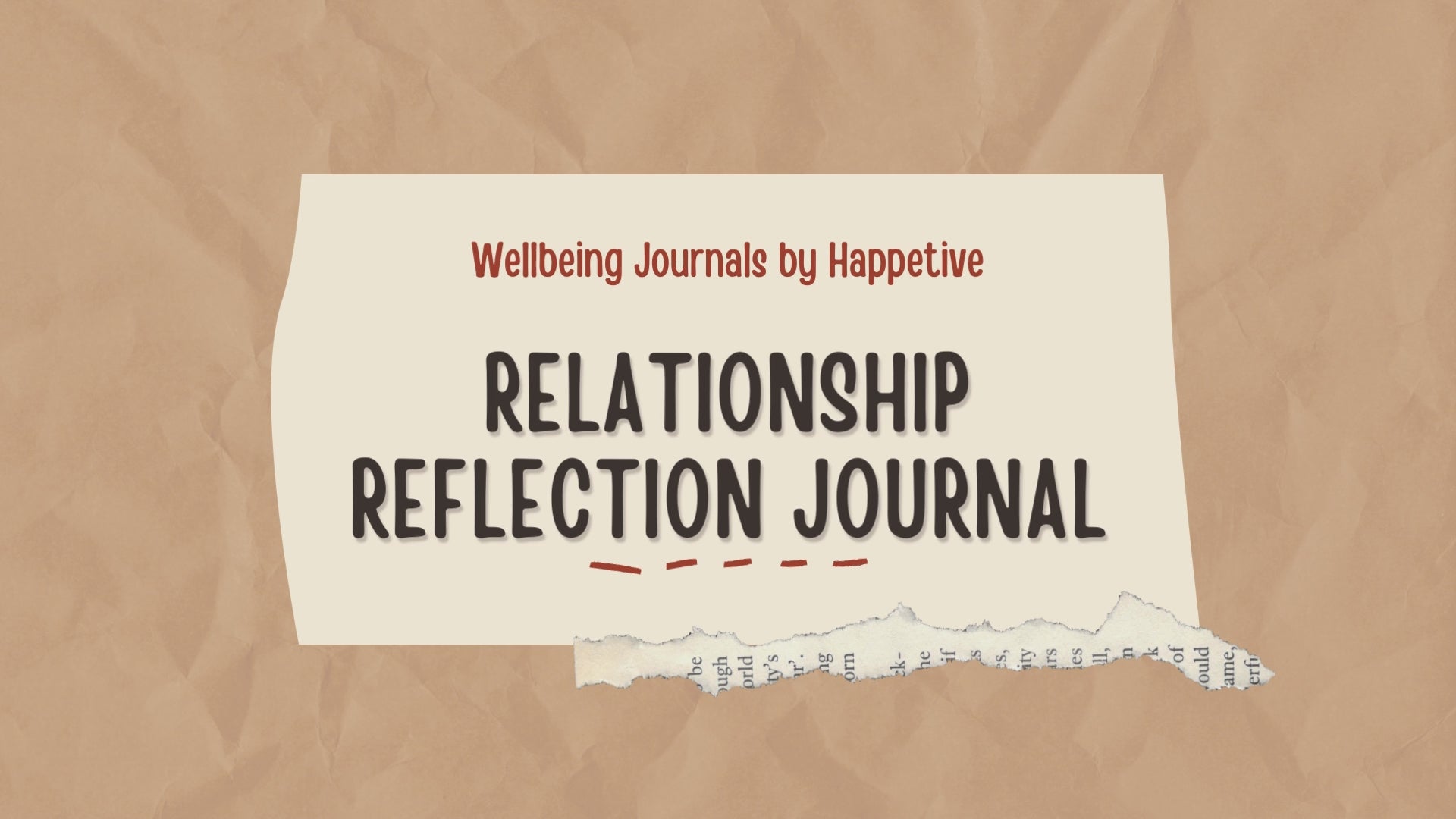 The Relationship Reflection Journal by Happetive, featuring guided prompts for deepening understanding of personal connections.