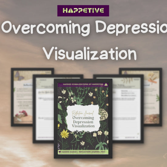 Visualization technique for overcoming depression by Happetive, guided steps for emotional wellbeing and cognitive clarity.