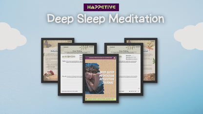 Guided meditation audio and reflection journal for deep sleep and relaxation by Happetive